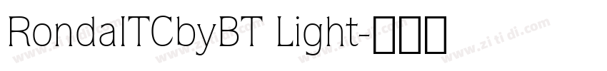 RondaITCbyBT Light字体转换